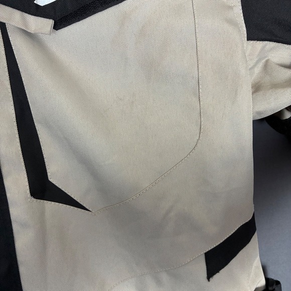 HWK Adventure Touring Motorcycle Jacket Men's Size XL Cream Black - Picture 6 of 12